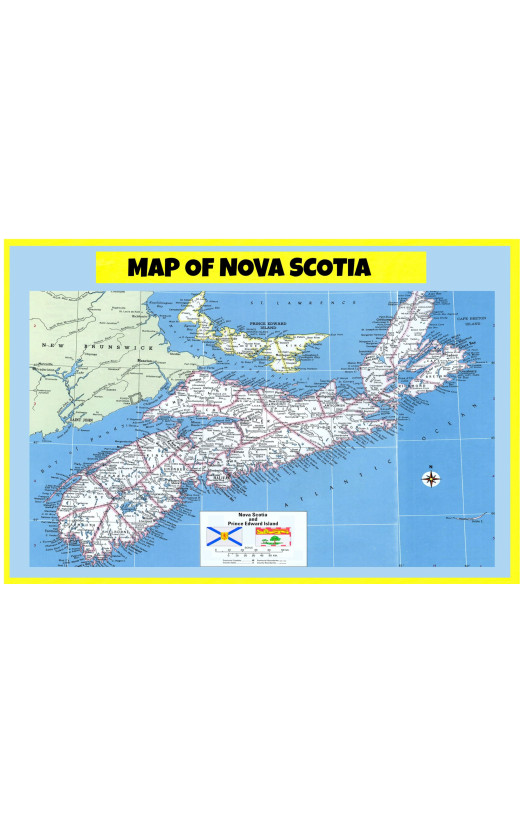 Poster of Nova Scotia - Laminated Wall Poster Print Perfect for Classrooms and Homes - Vivid Imagery with Bright Colors