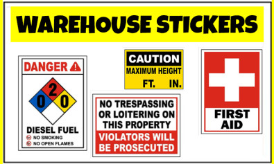 Warehouse stickers