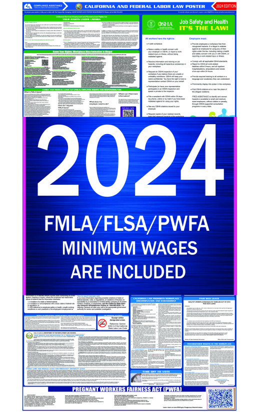 2024 California State and Federal All-In-One Labor Law Poster