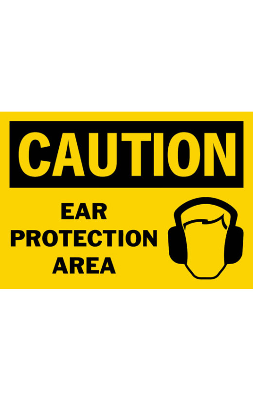 Caution Ear Protection Area Safety Sign