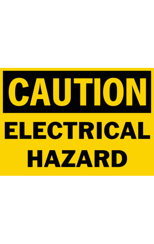 Caution Electrical Hazard Safety Sign