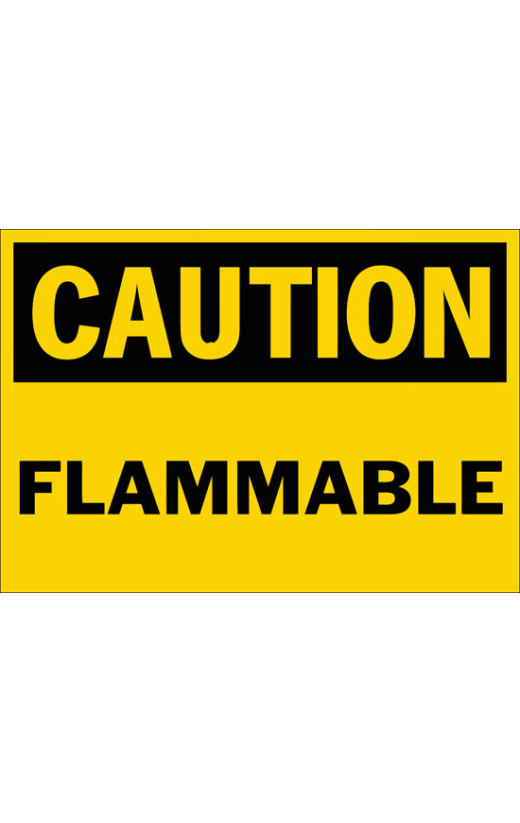 Caution Flammable Safety Sign