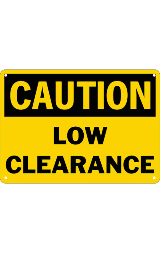 Caution Low Clearance Safety Sign