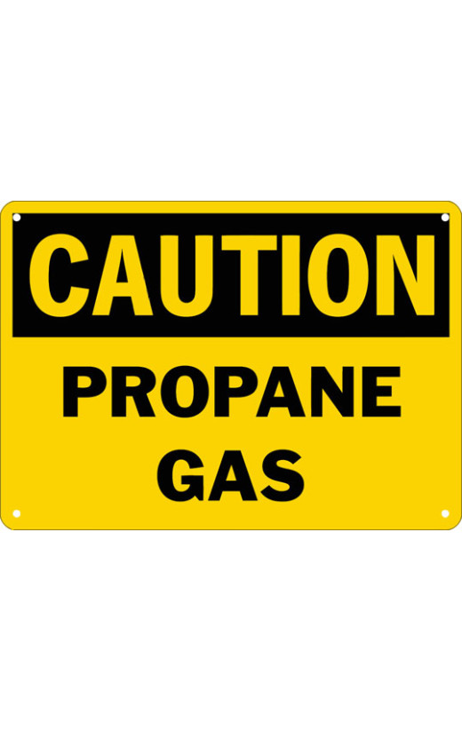 Caution Propane Gas Safety Sign