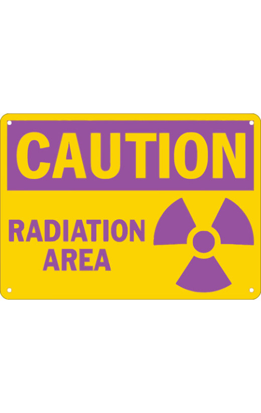 Caution Radiation Area Safety Sign