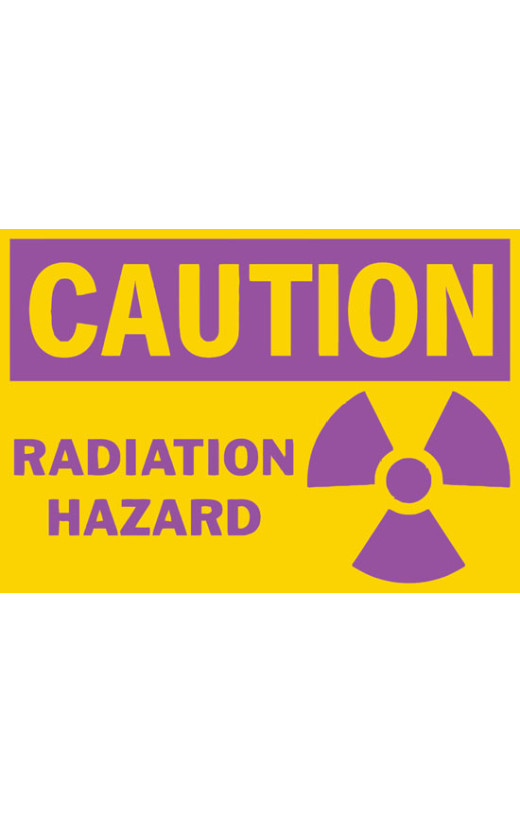 Caution Radiation Hazard Safety Sign