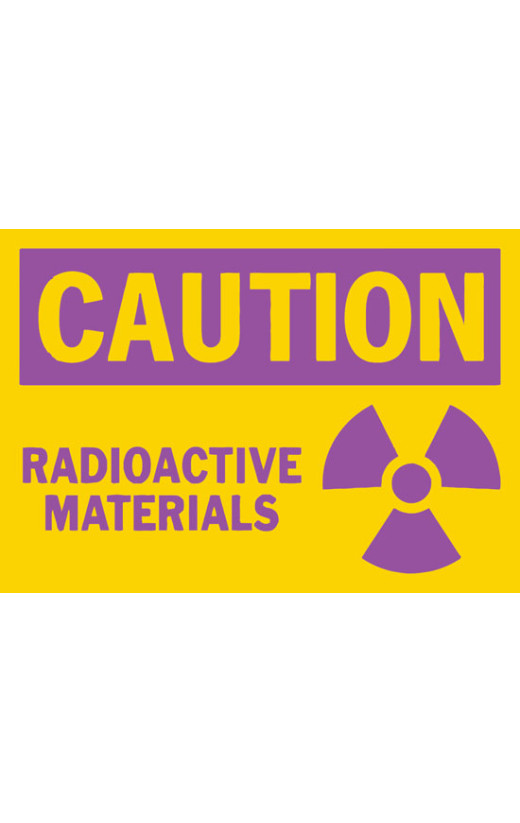 Caution Radioactive Materials Safety Sign