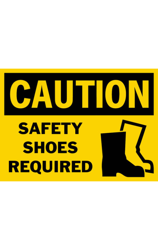 Caution Safety Shoes Required Safety Sign