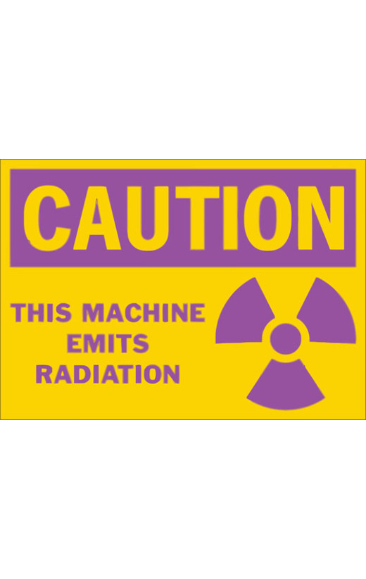 Caution This Machine Emits Radiation Safety Sign