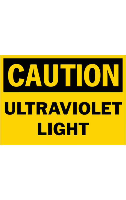 Caution Ultraviolet Light Safety Sign