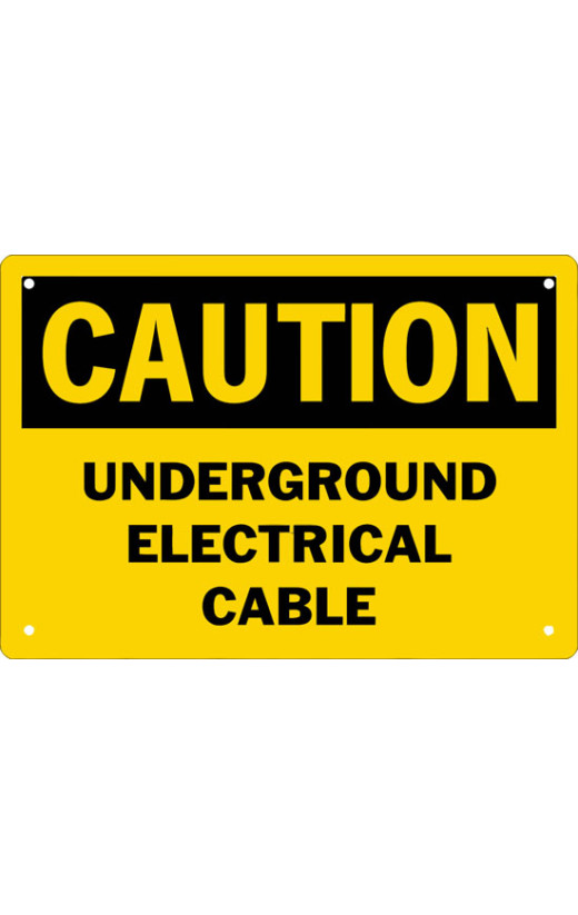 Caution Underground Electrical Cable Safety Sign