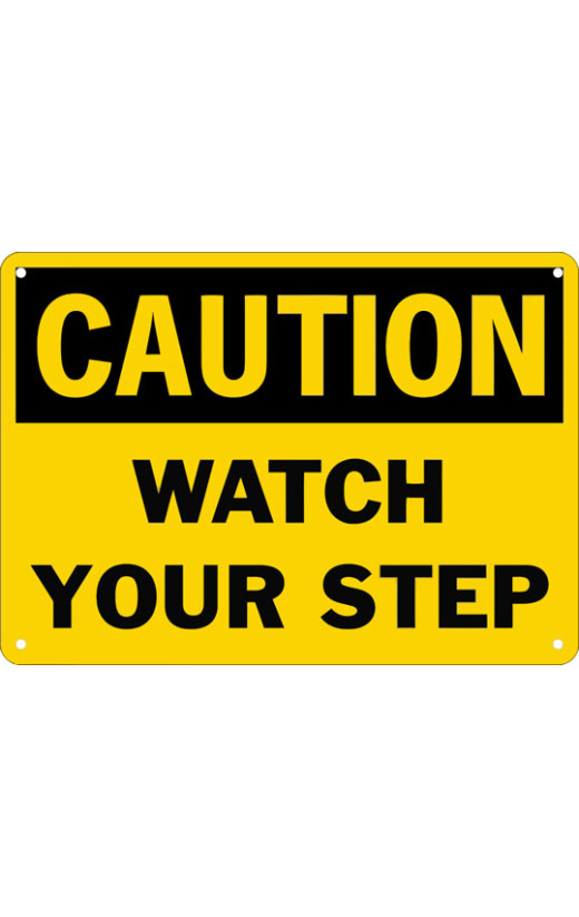 Caution Watch Your Step Safety Sign