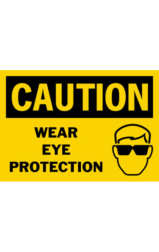 Caution Wear Eye Protection Safety Sign