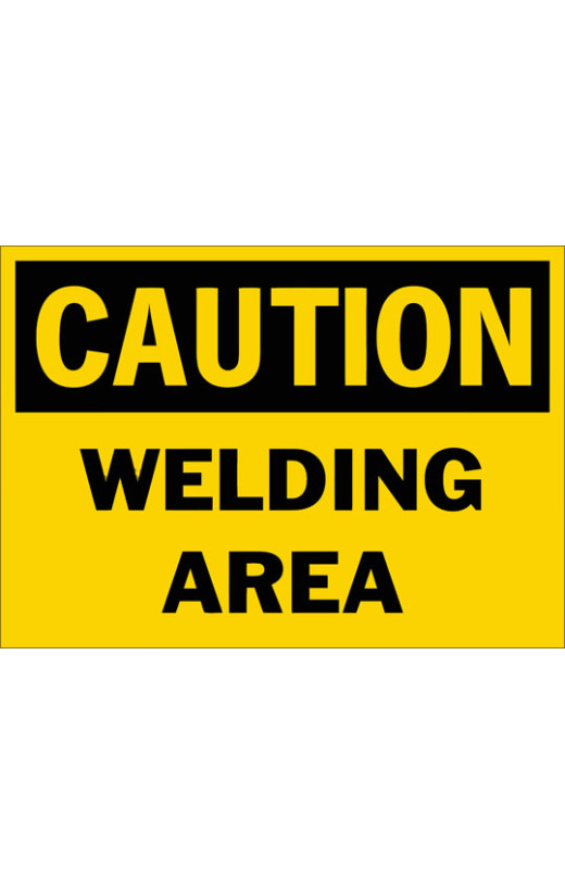 Caution Welding Area Safety Sign