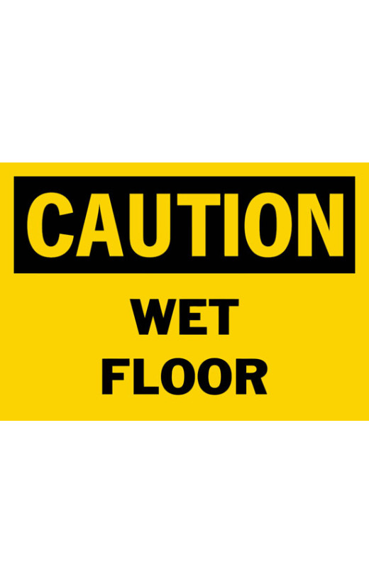 Caution Wet Floor Safety Sign