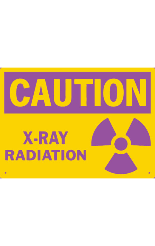 Caution X-Ray Radiation Safety Sign