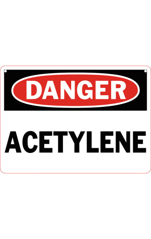 Danger Acetylene Safety Sign