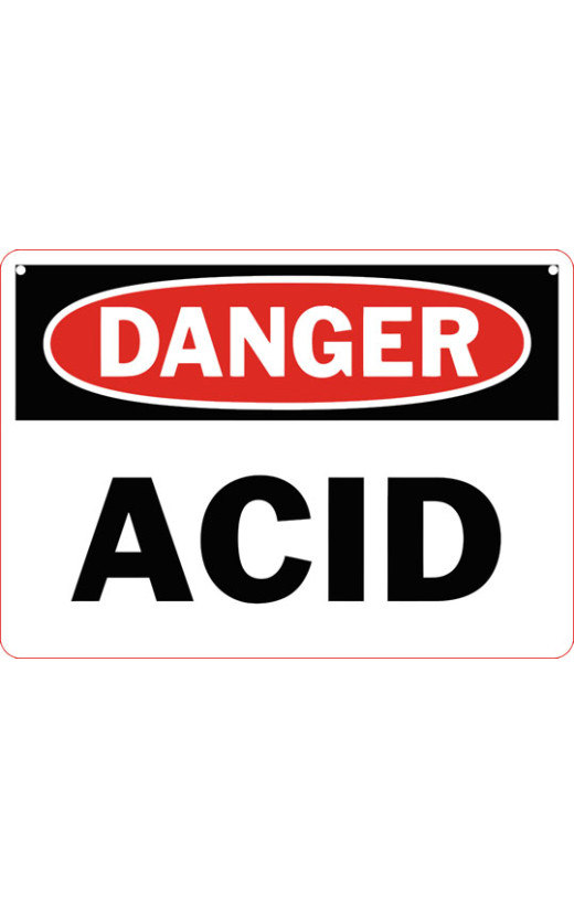 Danger Acid Safety Sign