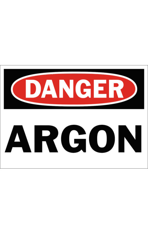 Danger Argon Safety Sign