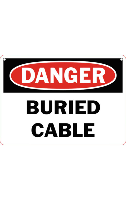 Danger Buried Cable Safety Sign