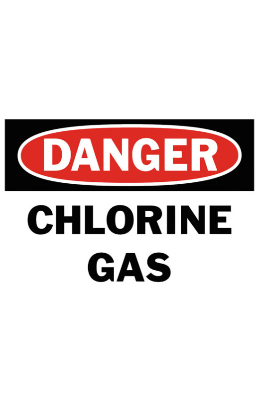 Danger Chlorine Gas Safety Sign