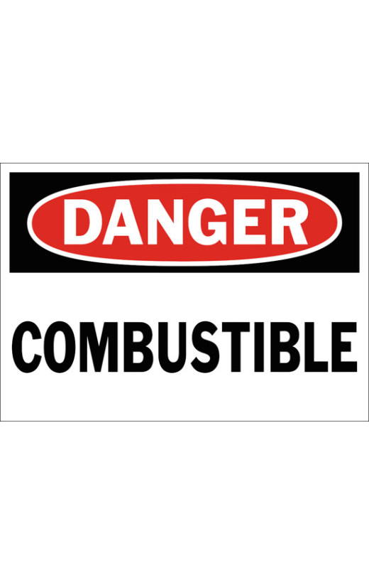 Danger Combustible Safety Sign