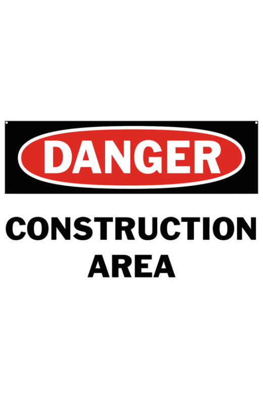 Danger Construction Area Safety Sign