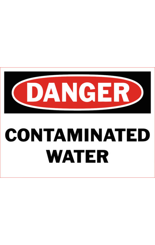 Danger Contaminated Water Safety Sign