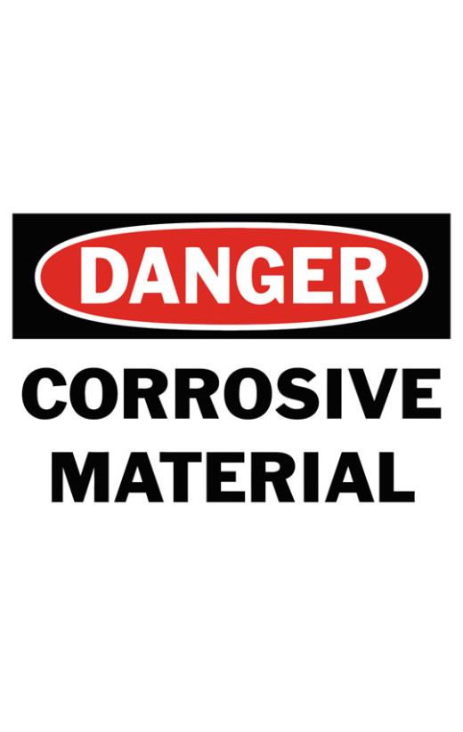 Danger Corrosive Material Safety Sign