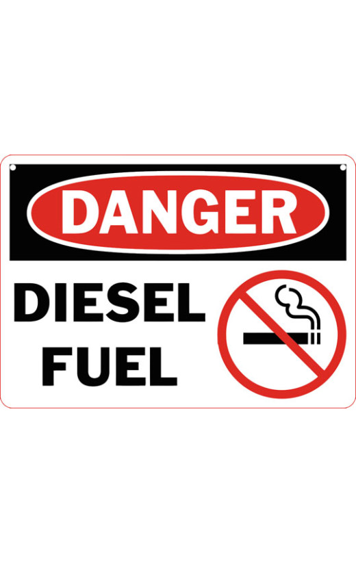 Danger Diesel Fuel No Smoking Safety Sign