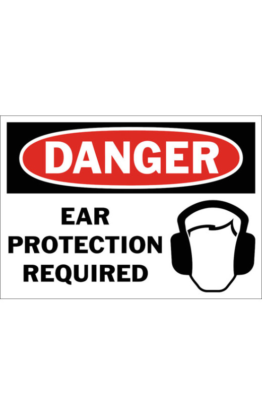 Danger Ear Protection Required Safety Sign