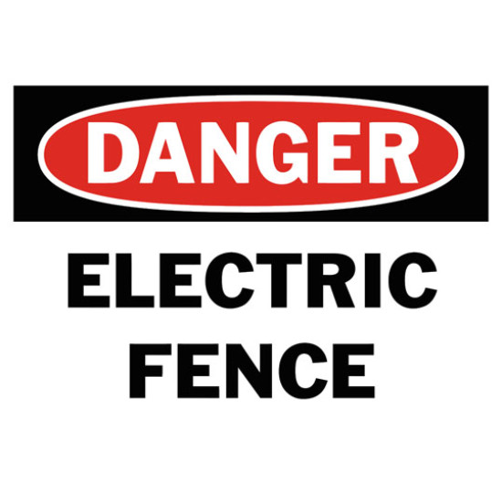 Danger Electric Fence Safety Sign