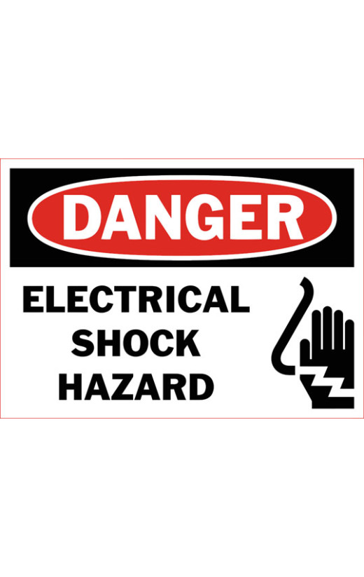 Danger Electrical Shock Hazard Safety Sign