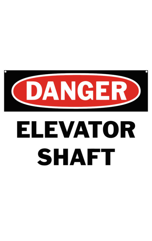 Danger Elevator Shaft Safety Sign