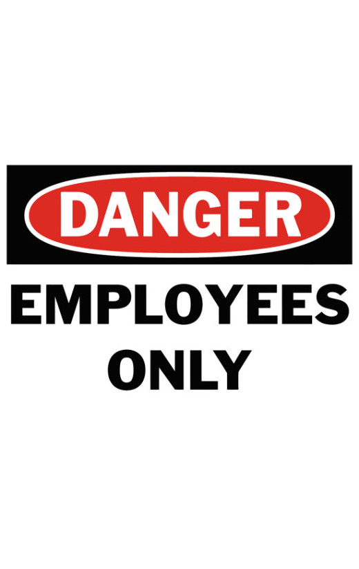 Danger Employees Only Safety Sign