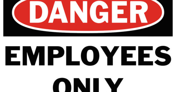 Danger Employees Only Safety Sign