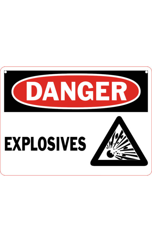 Danger Explosives Safety Sign