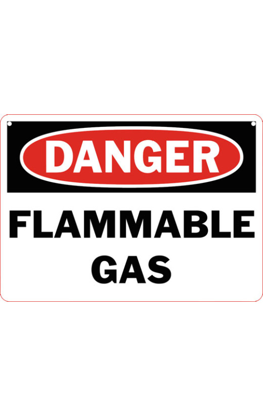 Danger Flammable Gas Safety Sign