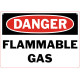 Danger Flammable Gas Safety Sign