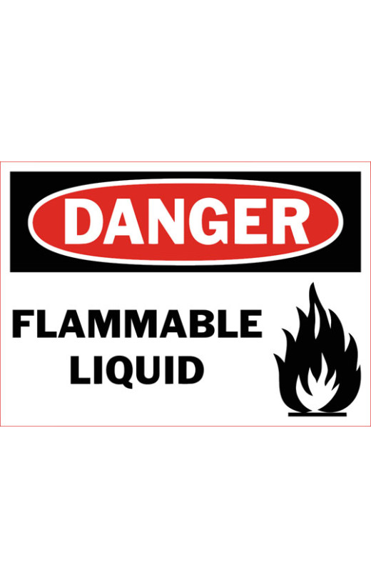 Danger Flammable Liquid Safety Sign