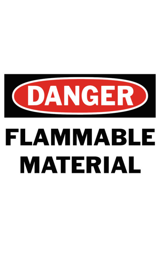 Danger Flammable Material Safety Sign