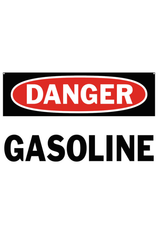 Danger Gasoline Safety Sign