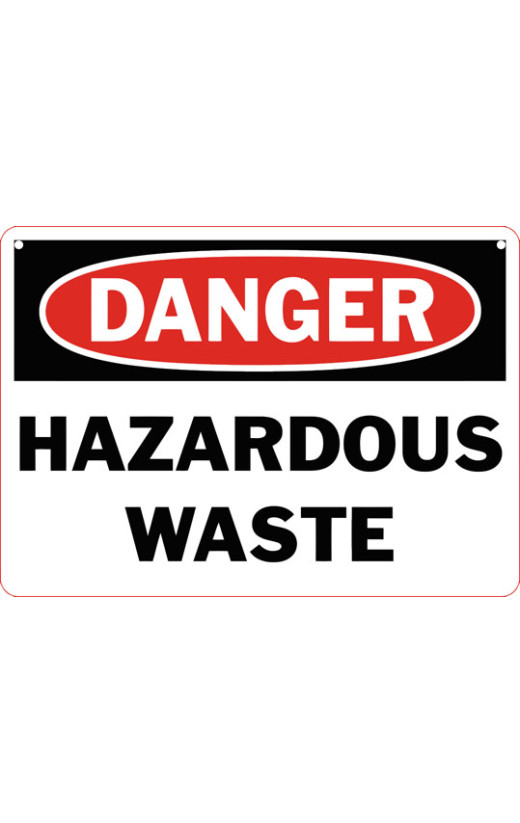 Danger Hazardous Waste Safety Sign