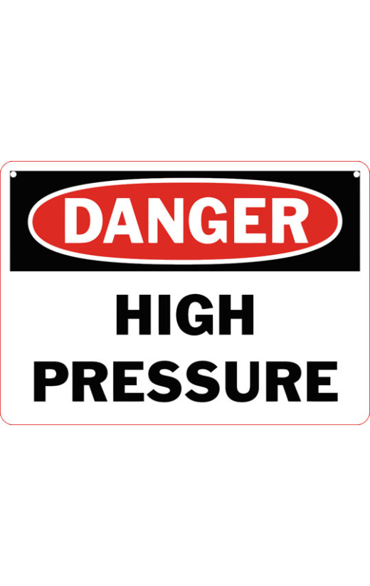 Danger High Pressure Safety Sign