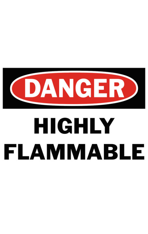 Danger Highly Flammable Safety Sign