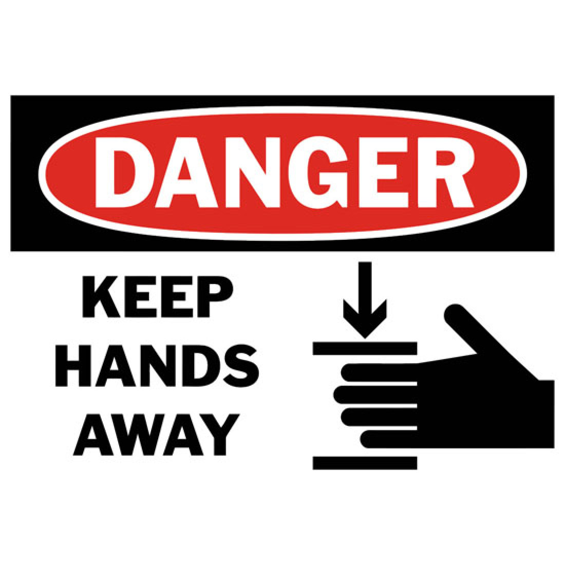 Danger Keep Hands Away Safety Sign 