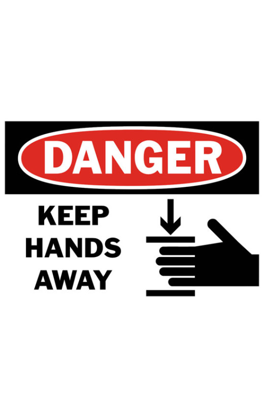 Danger Keep Hands Away Safety Sign