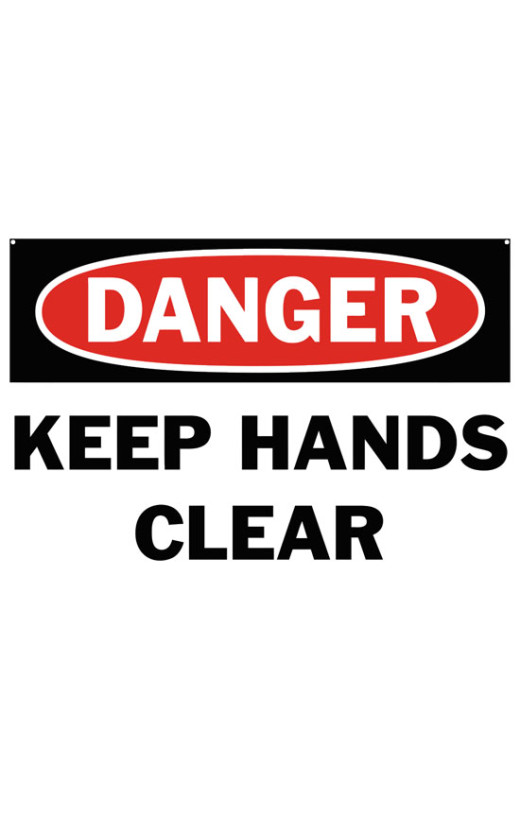 Danger Keep Hands Clear Safety Sign