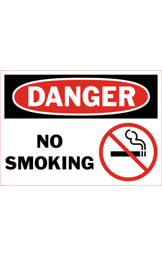 Danger No Smoking Safety Sign