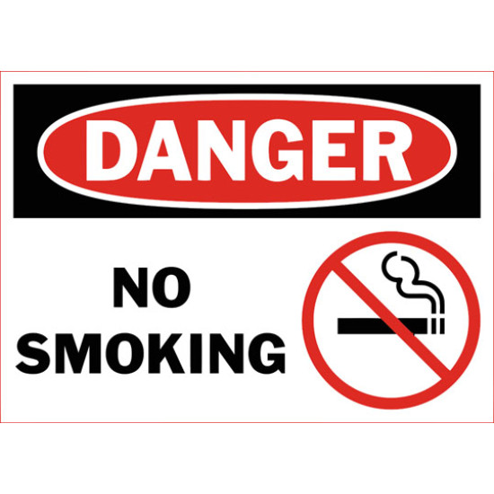 Danger No Smoking Safety Sign